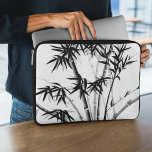 Bamboo Laptop Sleeve<br><div class="desc">Bamboo is a brush painting in traditional Chinese free style (Xie Yi) technique with ink on rice paper. Bamboo has been an important and meaningful subject for painting during many periods in Chinese history. The Chinese often compare bamboo to gentleman for its unique character of being neither cringing nor arrogant....</div>