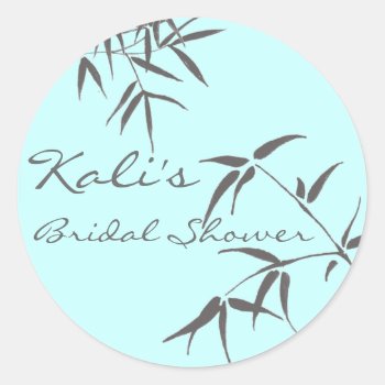 Bamboo Leaf Bridal Stickers by Stephie421 at Zazzle