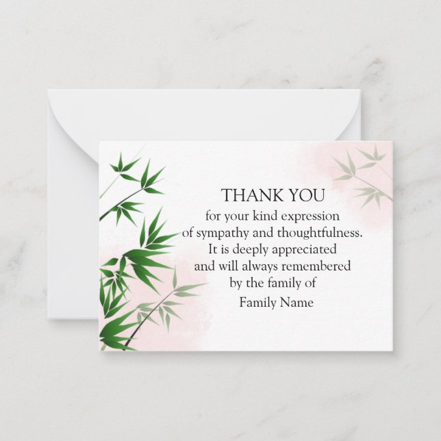 Bamboo Leaf Note Card (Front)