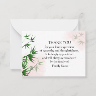 Bamboo Leaf Note Card