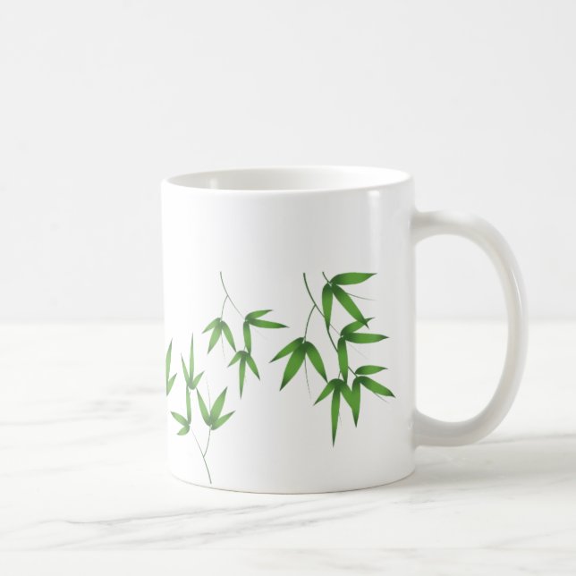 bamboo leaves design coffee mug (Right)