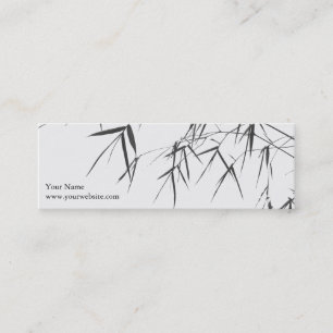 Bamboo Leaves/Oriental Zen Profilecard/Bookmark Mini Business Card