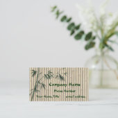 Bamboo leaves Screen Business Card (Standing Front)