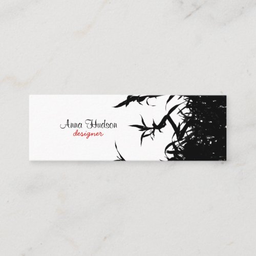 Bamboo Jungle Stalks Leaves Culms Black White Business Card