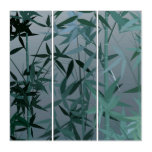 Bamboo leaves triptych