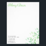 Bamboo Letterhead<br><div class="desc">Shades of green and bamboo leaves are featured on this customizable letterhead.</div>