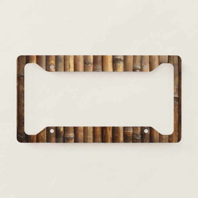 Bamboo License Plate Frame (Front)