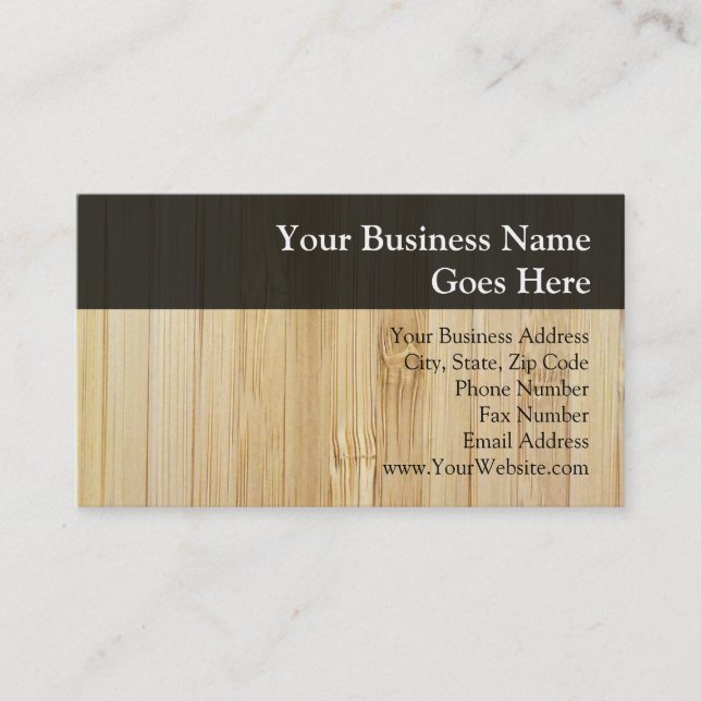 Bamboo-Look Business Card (Front)