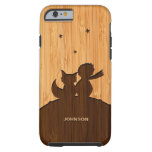 Bamboo Look &amp; Engraved Little Prince Fox Pattern Tough Iphone 6 Case at Zazzle