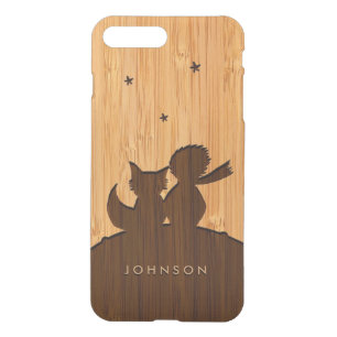 Bamboo Look & Engraved Little Prince with Fox iPhone 8 Plus/7 Plus Case