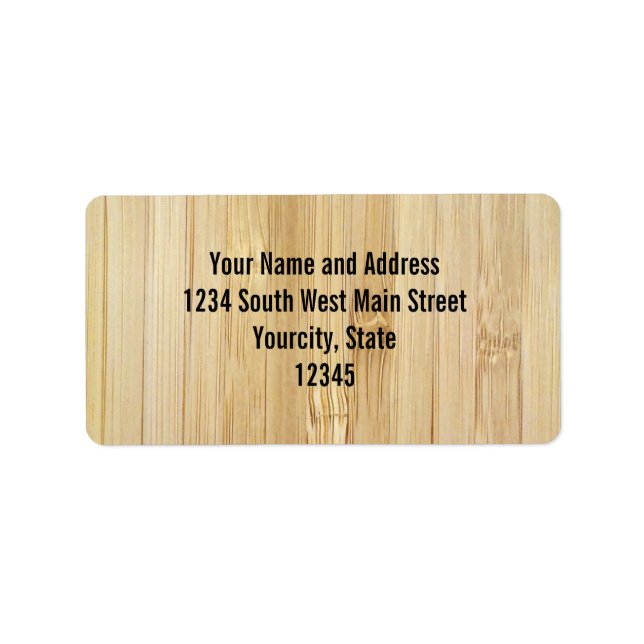 Bamboo-Look Label (Front)