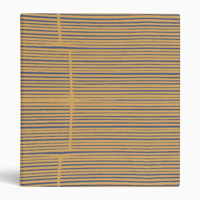 Bamboo Look Striped 3 Ring Binder (Front)