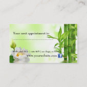 Bamboo Lotus Reiki Spa Skin Care Massage Salon Appointment Card (Back)