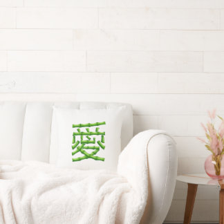 Bamboo love design and pandas bear throw pillow