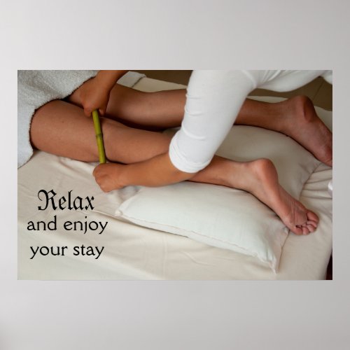 Bamboo Massage Leg Poster