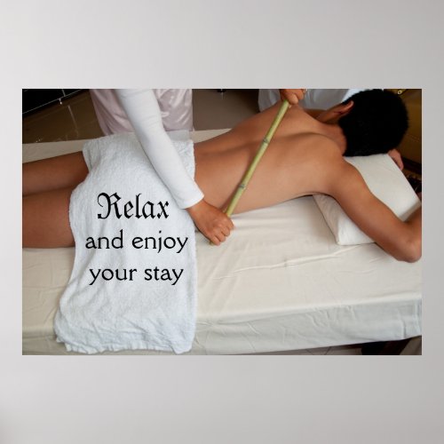 Bamboo Massage On Ribs Poster