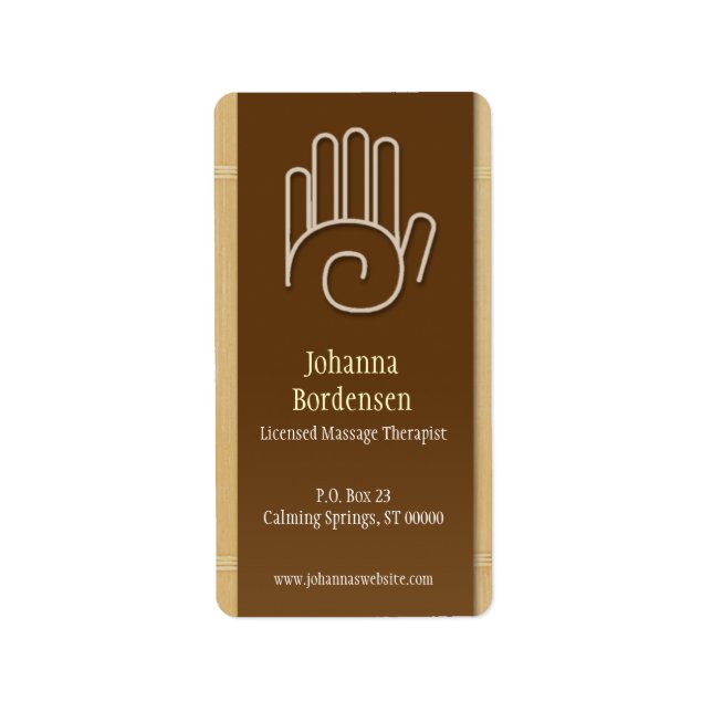 Bamboo Massage Therapy Shipping Label (Front)
