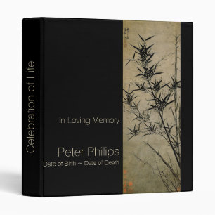 Bamboo Memorial Guest Book Binder
