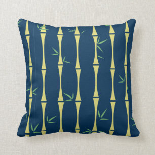 Bamboo Midnight Throw Pillow