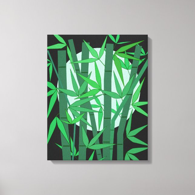 Bamboo Moon Canvas Print (Front)