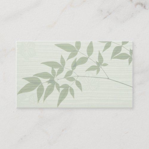 bamboo on patterned background business card