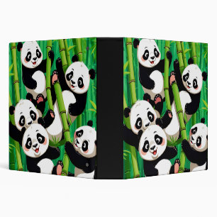 Bamboo Panda 3 Ring Binder