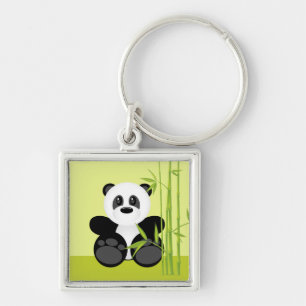 Bamboo Panda Bear Keychain