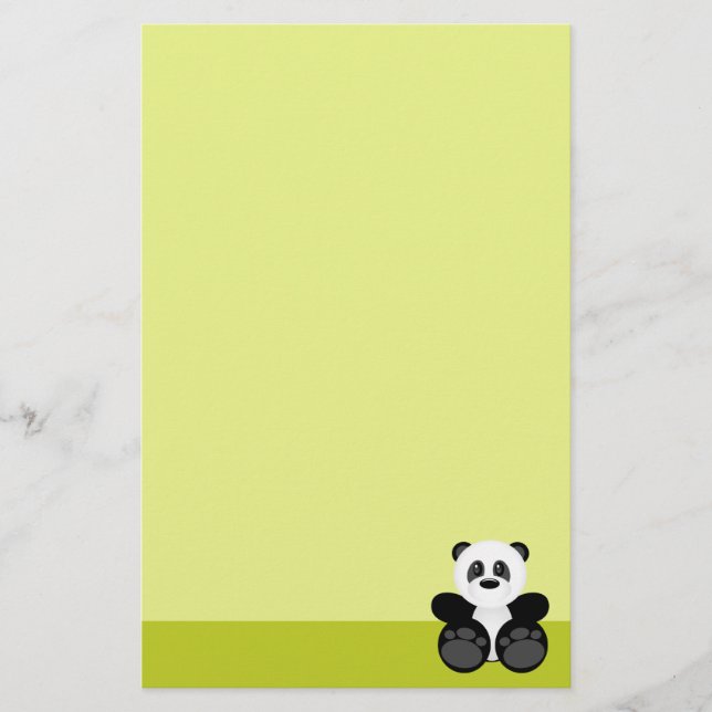Bamboo Panda Bear Stationery (Front)