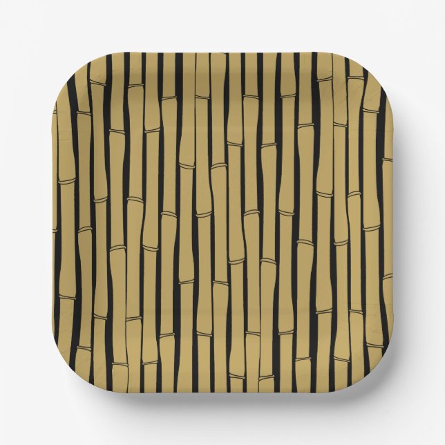 Bamboo Pattern Paper Plates (Front)