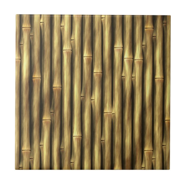 Bamboo Poles Patterned Tile (Front)