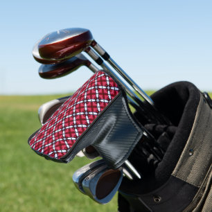 Bamboo Red Crosses Golf Head Cover