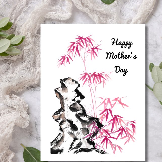 Bamboo - red postcard (Creator Uploaded)