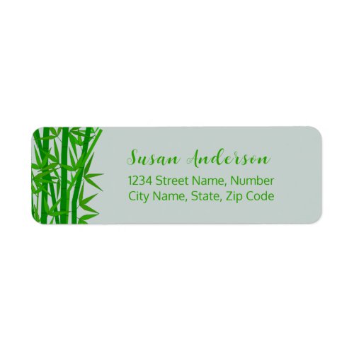 Bamboo Return Address Label