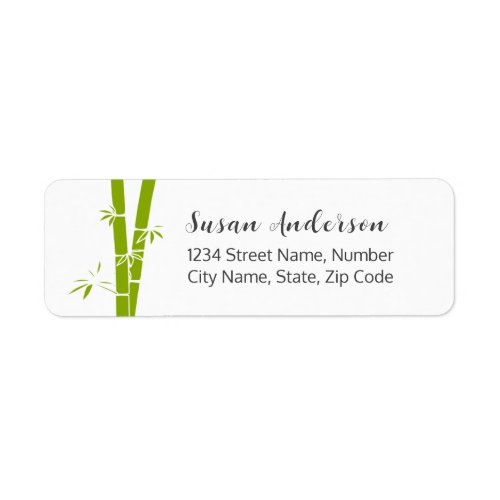 Bamboo Return Address Label