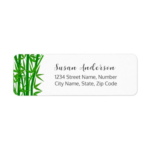 Bamboo Return Address Label