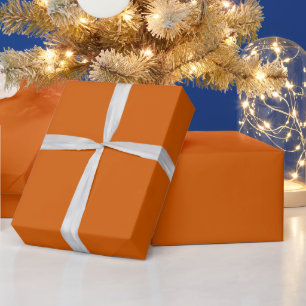 Bamboo, Rusty Orange Heartwarming Solid Color Wrapping Paper