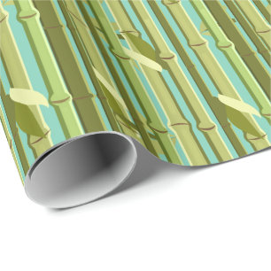 Bamboo Shoots and Leaves Custom Wrapping Paper