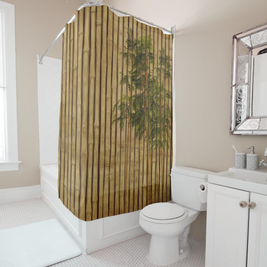 Bamboo Shower Curtain Zazzle