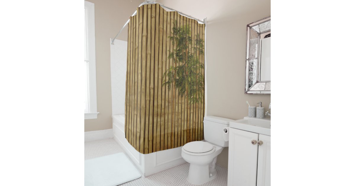 Bamboo Shower Curtain Zazzle Com, Bamboo Shower Curtain