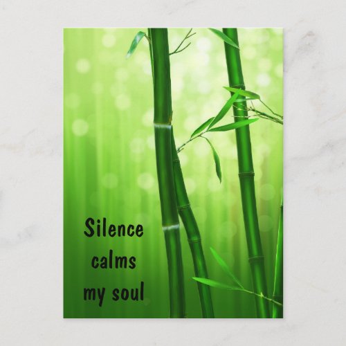 Bamboo _ Silence Calms My Soul Postcard