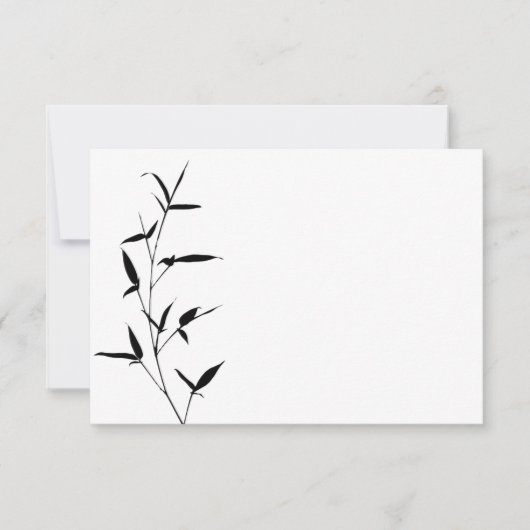 Bamboo Silhouette Background Template Blank Black (Front)