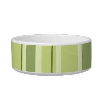Bamboo Striped Green Pet Bowl by fireflidesigns at Zazzle