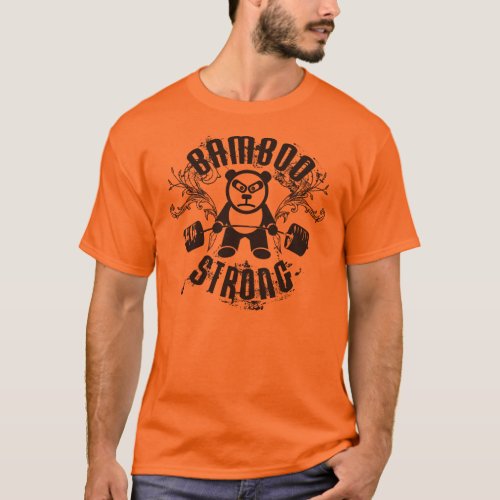 Bamboo Strong _ Deadlift _ Front and Back T_Shirt