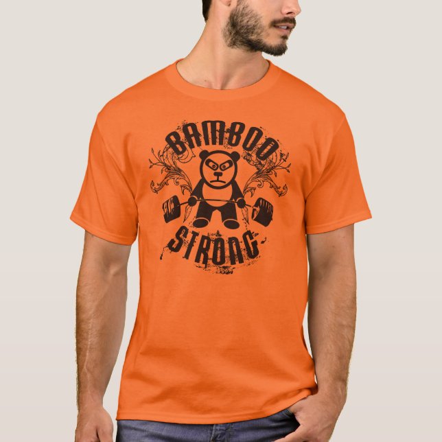Bamboo Strong - Deadlift - Front and Back T-Shirt (Front)