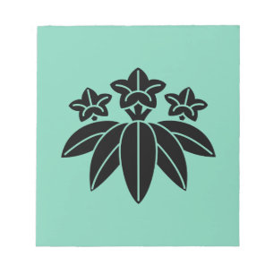 Bamboo-style gentian notepad
