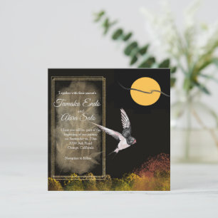 Bamboo & Swallow Wedding Invitation