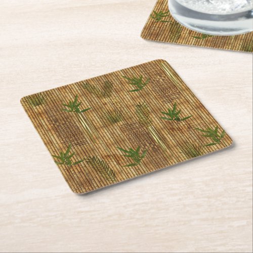 Bamboo Tapa Cloth Square Paper Coaster