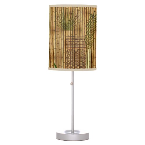 Bamboo Tapa Cloth Table Lamp