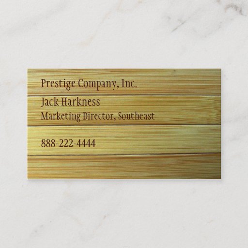 Customizable Bamboo Texture Business Card