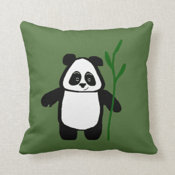 Bamboo The Panda Cushion by pandathings at Zazzle